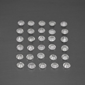 캐럿 천연 화이트 사파이어 보석, 라운드 컷, 2.31 mm, VVS-VS