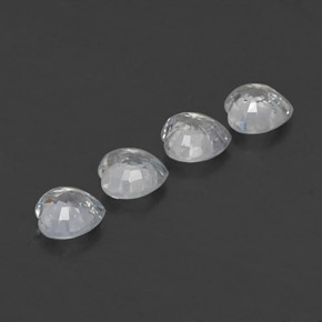 캐럿 천연 화이트 사파이어 보석, 하트 모양, 4.6×4.6 mm, VS