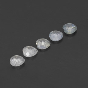 캐럿 천연 화이트 사파이어 보석, 하트 모양, 4.2×4.1 mm, VVS-VS
