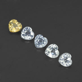 1.58캐럿 천연 다색 사파이어 보석, 하트 모양, VS