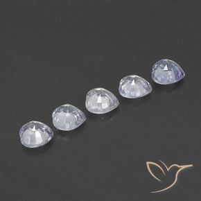 1.75캐럿 천연 푸르스름한 흰색 사파이어 보석, 마음, VVS-VS