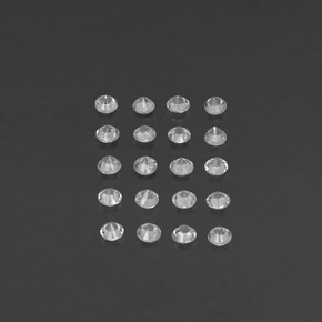 캐럿 천연 화이트 사파이어 보석, 라운드 컷, 2.38 mm, VVS-VS