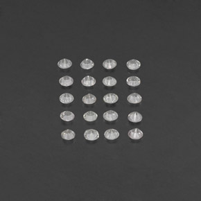 캐럿 천연 화이트 사파이어 보석, 라운드 컷, 2.33 mm, VVS-VS