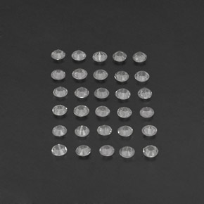 캐럿 천연 화이트 사파이어 보석, 라운드 컷, 2.32 mm, VVS-VS