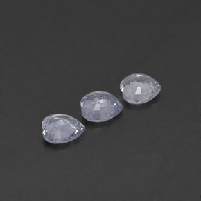 캐럿 천연 화이트 사파이어 보석, 하트 모양, 5.2×5.1 mm, VVS-VS