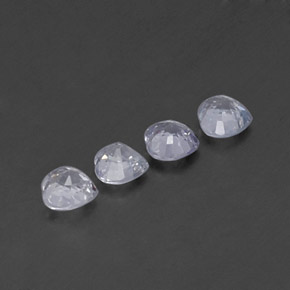 캐럿 천연 화이트 사파이어 보석, 하트 모양, 4.2×4.1 mm, VVS-VS
