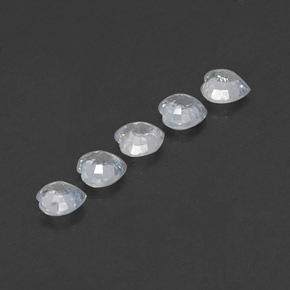 캐럿 천연 화이트 사파이어 보석, 하트 모양, 4.1×4.1 mm, VVS-VS