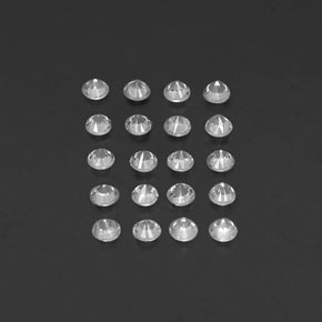 캐럿 천연 화이트 사파이어 보석, 라운드 컷, 2.79 mm, VVS-VS