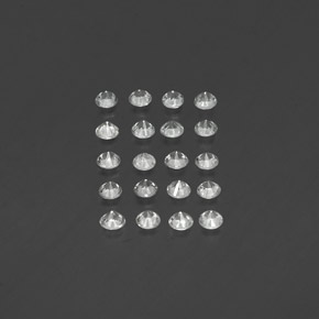 캐럿 천연 화이트 사파이어 보석, 라운드 컷, 2.93 mm, VVS-VS