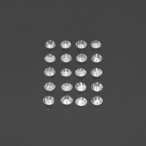 캐럿 천연 화이트 사파이어 보석, 라운드 컷, 3.00 mm, VVS-VS