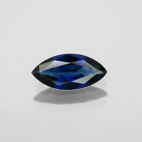 0.72캐럿 천연 딥 블루 사파이어, 마퀴즈, 9.2×4.4 mm, VS