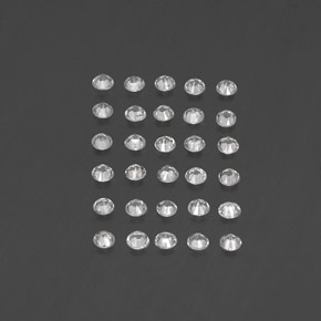 캐럿 천연 화이트 사파이어 보석, 라운드 컷, 2.15 mm, VVS-VS