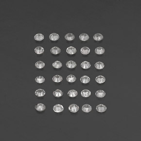 캐럿 천연 화이트 사파이어 보석, 라운드 컷, 2.24 mm, VVS-VS