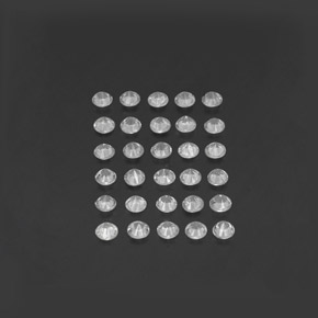 캐럿 천연 화이트 사파이어 보석, 라운드 컷, 2.36 mm, VVS-VS