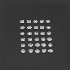 캐럿 천연 화이트 사파이어 보석, 라운드 컷, 2.33 mm, VVS-VS