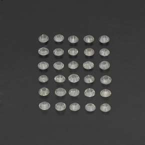 캐럿 천연 화이트 사파이어 보석, 라운드 컷, 2.23 mm, VVS-VS