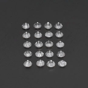 3.19캐럿 천연 화이트 사파이어 보석, 라운드 컷, 3.24 mm, VVS-VS