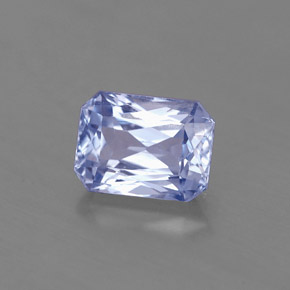 1.88캐럿 천연 라이트 블루 사파이어, 에메랄드 컷, 7.5×5.6 mm, VS-SI