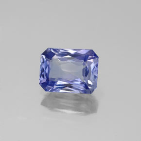 1.38캐럿 천연 라이트 바이올렛 사파이어, 에메랄드 컷, 7.1×5.4 mm, VVS-VS