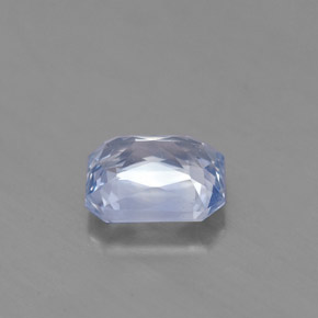 1.72캐럿 천연 라이트 블루 사파이어, 에메랄드 컷, 7.3×5.8 mm, VS