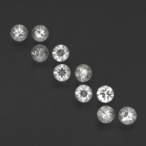 1.77캐럿 천연 화이트 사파이어 보석, 라운드 컷, 3.32 mm, VVS-VS