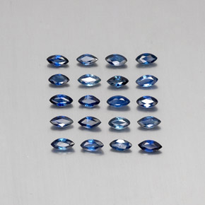 1.96캐럿 천연 네이비 블루 사파이어 보석, 마퀴즈, 3.9×2 mm, VS