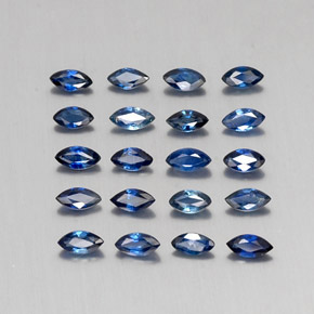 1.96캐럿 천연 네이비 블루 사파이어 보석, 마퀴즈, 3.9×2 mm, VS