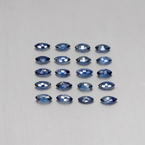 1.96캐럿 천연 네이비 블루 사파이어 보석, 마퀴즈, 3.9×2 mm, VS