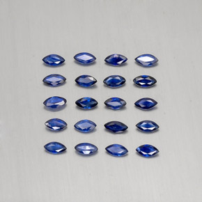 1.81캐럿 천연 딥 블루 사파이어 보석, 마퀴즈, 4×2.1 mm, VS