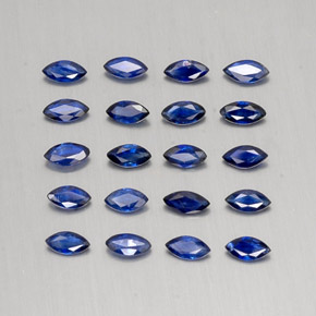 1.81캐럿 천연 딥 블루 사파이어 보석, 마퀴즈, 4×2.1 mm, VS