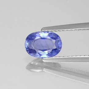1.17캐럿 천연 블루 사파이어, 타원형 컷, 7.5×5.4 mm, VS