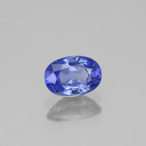 1.09캐럿 천연 블루 사파이어, 타원형 컷, 7.1×5 mm, VVS