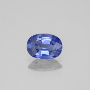 0.97캐럿 천연 블루 사파이어, 타원형 컷, 7.2×5.2 mm, VVS
