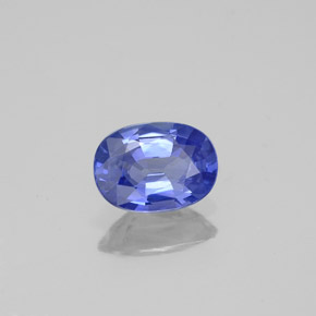 0.97캐럿 천연 블루 사파이어, 타원형 컷, 7.2×5.2 mm, VVS