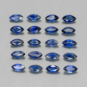 1.76캐럿 천연 딥 블루 사파이어 보석, 마퀴즈, 4×2.1 mm, VS