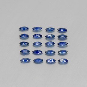 1.76캐럿 천연 딥 블루 사파이어 보석, 마퀴즈, 4×2.1 mm, VS