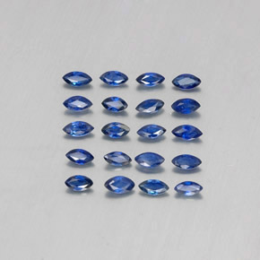 캐럿 천연 딥 블루 사파이어 보석, 마퀴즈, 4×2 mm, VS