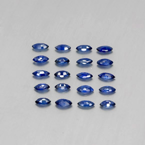 캐럿 천연 딥 블루 사파이어 보석, 마퀴즈, 4×2 mm, VS