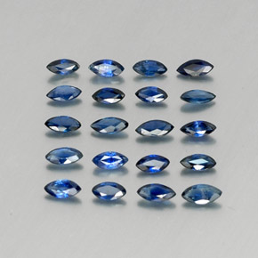 캐럿 천연 블루 사파이어 보석, 마퀴즈, 4×2.1 mm, VS