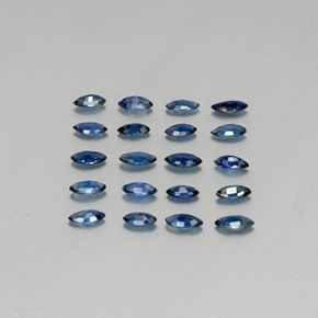 캐럿 천연 블루 사파이어 보석, 마퀴즈, 4×2.1 mm, VS