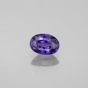 0.57캐럿 천연 블루 바이올렛 사파이어, 타원형 컷, 5.8×4.1 mm, VVS
