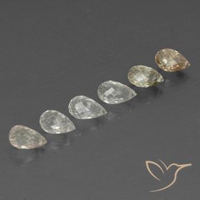 5.50캐럿 천연 다색 사파이어 보석, 브리올레트, VVS-VS