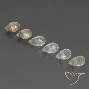 5.50캐럿 천연 다색 사파이어 보석, 브리올레트, VVS-VS