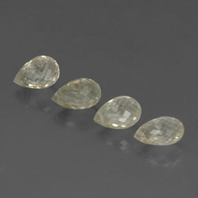 캐럿 천연 라이트 옐로우 사파이어 보석, 브리올레트, 6.6×4.4 mm, VVS-VS