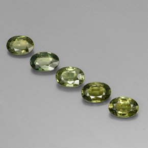 2.69캐럿 천연 포레스트 그린 사파이어 보석, 타원형 컷, 6×4.2 mm, VVS-VS