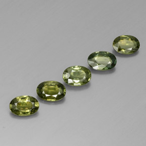 2.69캐럿 천연 포레스트 그린 사파이어 보석, 타원형 컷, 6×4.2 mm, VVS-VS