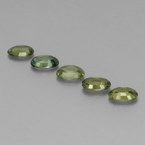 2.69캐럿 천연 포레스트 그린 사파이어 보석, 타원형 컷, 6×4.2 mm, VVS-VS