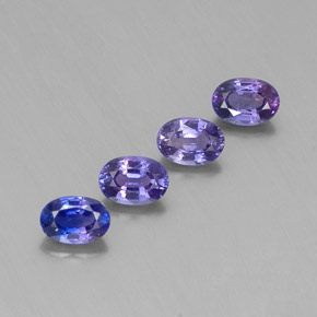 캐럿 천연 바이올렛 블루 사파이어 보석, 타원형 컷, 6×4.2 mm, VVS-VS