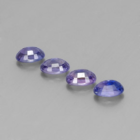 캐럿 천연 바이올렛 블루 사파이어 보석, 타원형 컷, 6×4.2 mm, VVS-VS