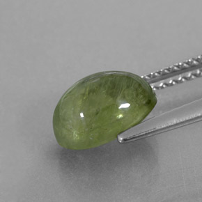 3.07캐럿 천연 그린 사파이어, 투명한, 8.9×7.1 mm, 투명/반투명